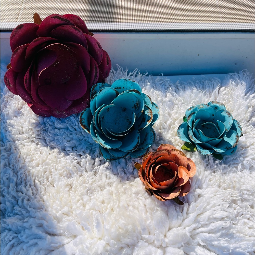 3D Metal Art Roses - XL Pink Rose Listing Only